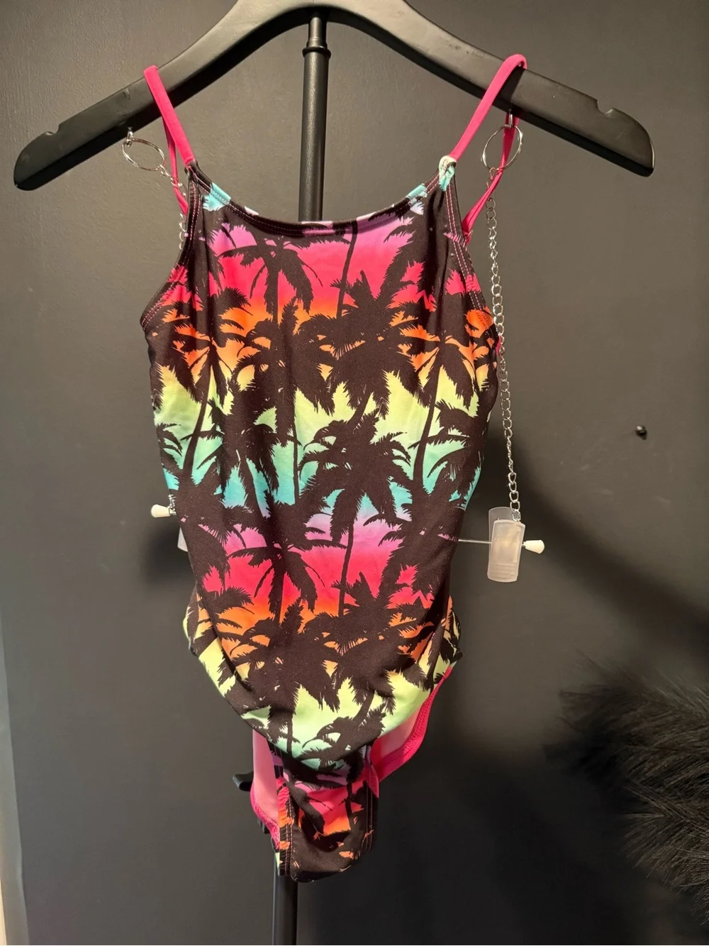 art class Pink Girls' palm tree one-piece